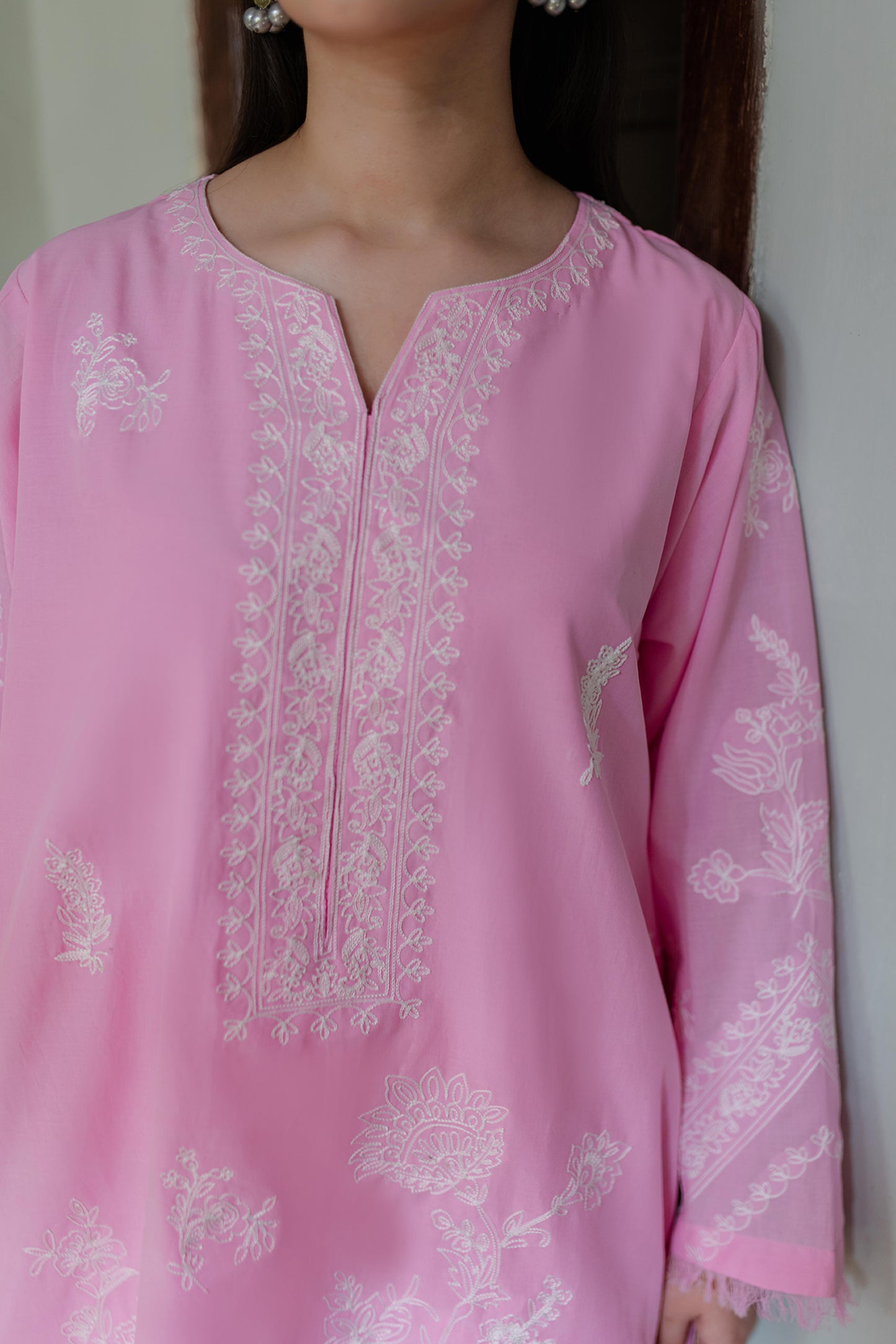 PINK AARI KURTA