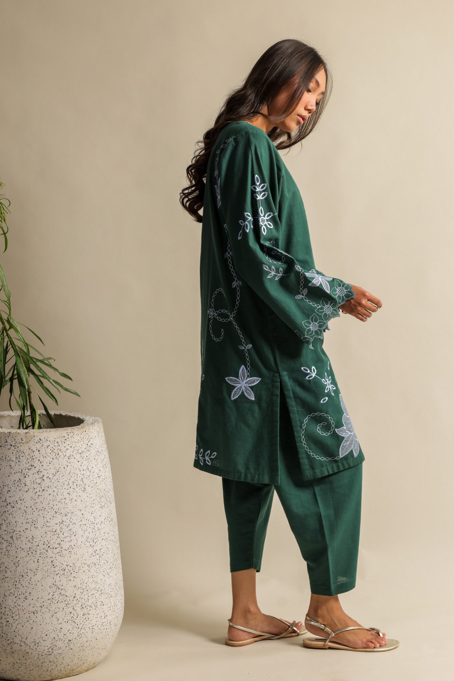 GREEN APPLIQUE SET