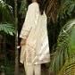OFF-WHITE EMBROIDERED KURTA