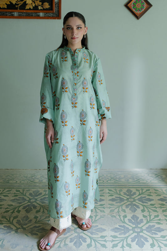 AQUA WOVEN KURTA