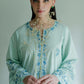 AQUA EMBROIDERED KURTA