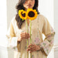 CREAM EMBROIDERED KURTA