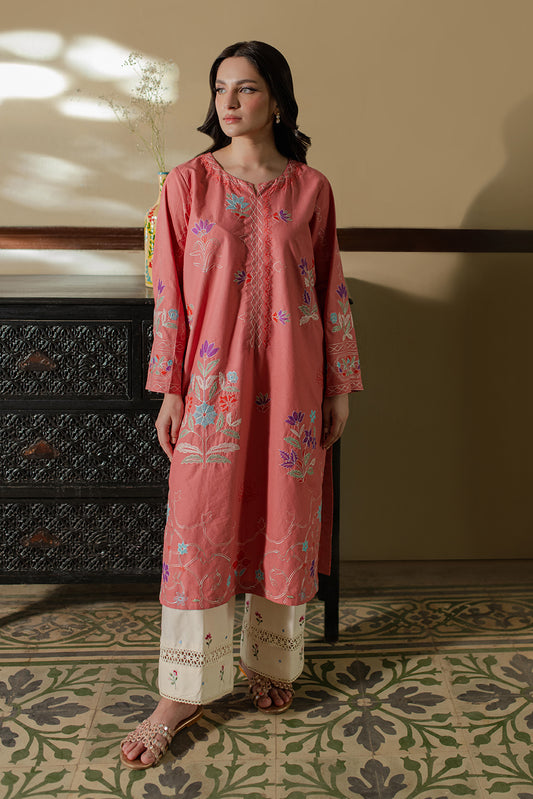 PINK EMBROIDERED KURTA